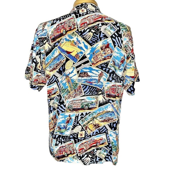 Vintage 80’s Hawaiian Surfing Shirt Rayon Single Stitch Button Up - Picture 2 of 4